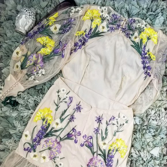 ASOS Blouson Sleeve Floral Dress 12 - Picture 10 of 16